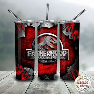 Fatherhood is a Walk in the Park 20oz Skinny Tumbler